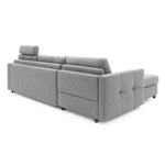 EMA corner sofa with daily sleeping function, Italian STANDARD frame with a 160 cm mattress and a bedding container