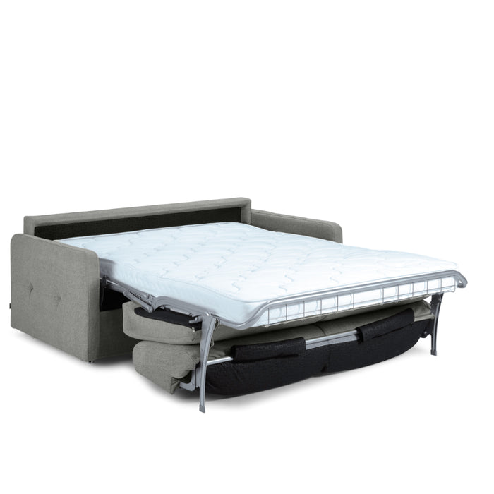 Sofa EMA 2 osobowa z funkcją spania codziennego stelaż włoski z materacem 120 cm