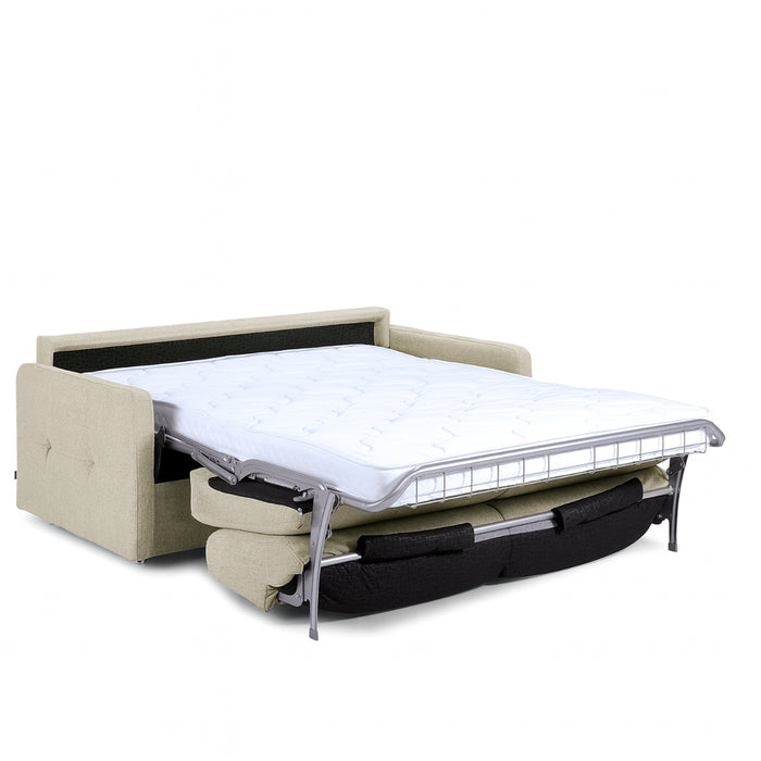 Sofa EMA 2,5 osobowa z funkcją spania codziennego stelaż włoski z materacem 140 cm
