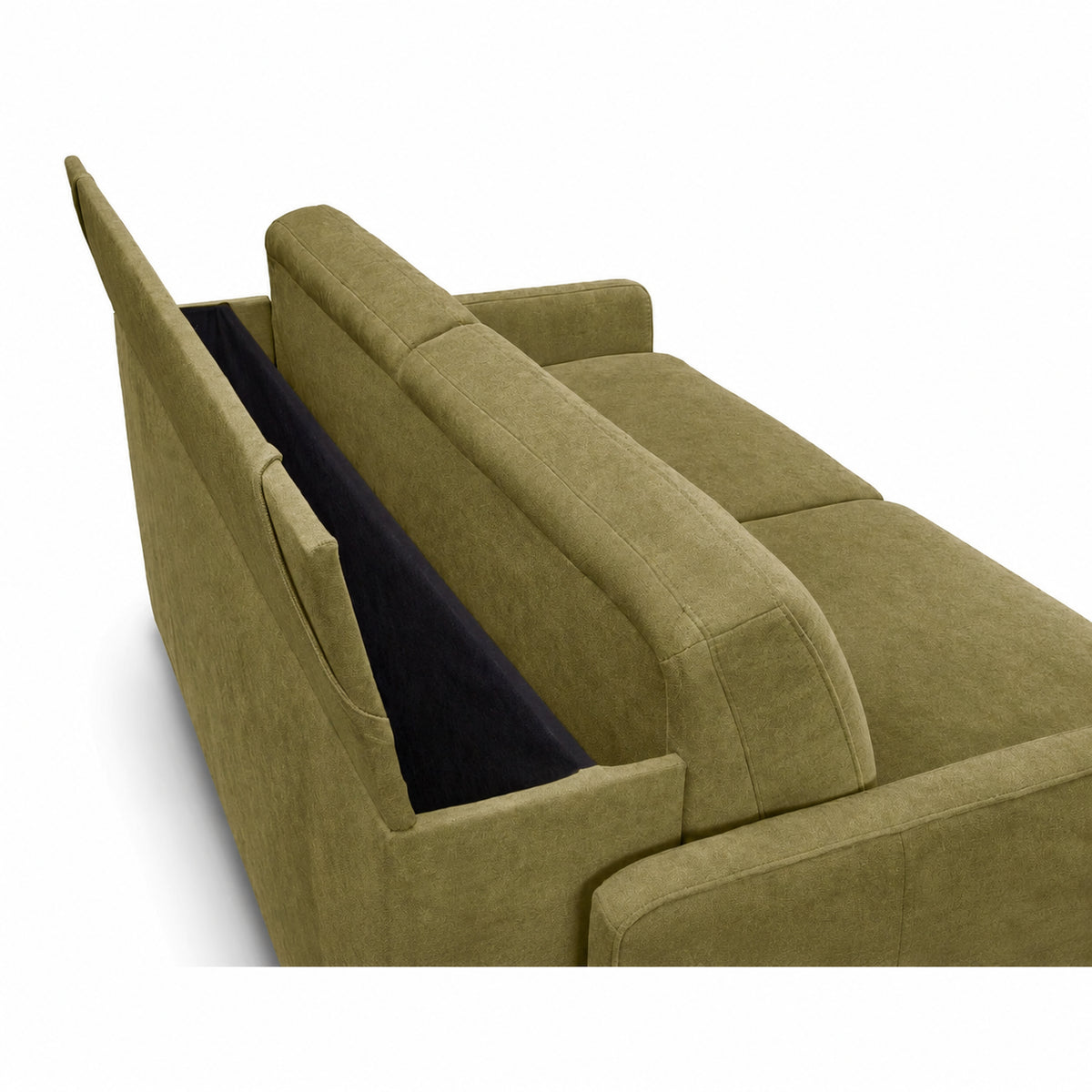 Sofa EMA 3 osobowa z pojemnikiem i funkcją spania codziennego stelaż włoski z materacem 160 cm