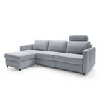 Narożnik EMA z funkcją spania codziennego stelaż włoski z materacem 140 cm i pojemnikiem na pościel