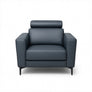 APOLLO leather lounge chair with adjustable headrest