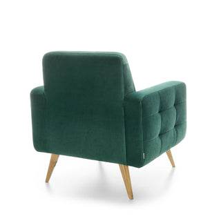 Fotel pikowany NOVA wypoczynkowy na wysokich drewnianych nóżkach