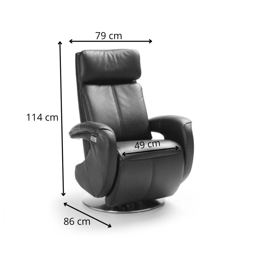 Nowoczesny fotel FRIDA z funkcją relaksu rozkładany elektrycznie dwa silniki