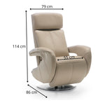 Nowoczesny fotel FRIDA z funkcją relaksu manualny