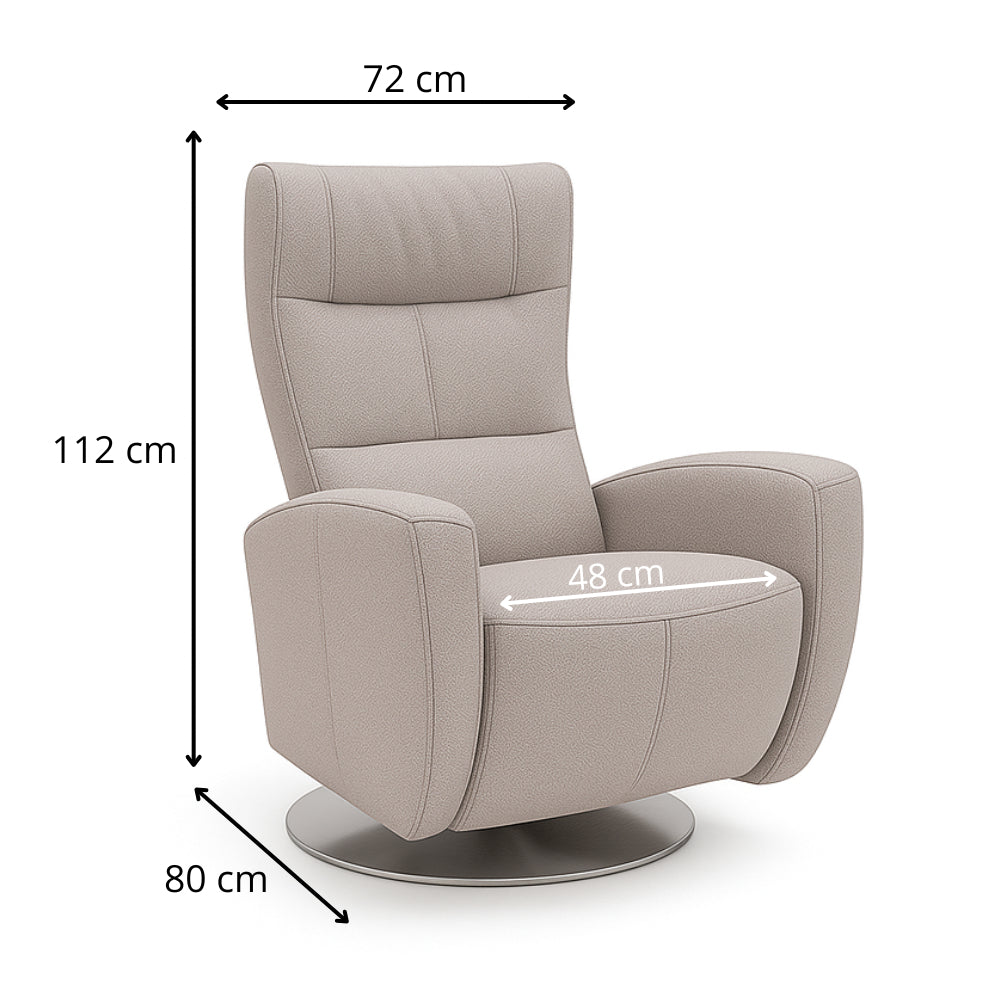 INARI armchair with manual relaxation function