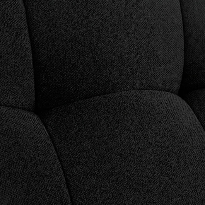 NORDI 3-seater sofa, quilted, on wooden legs