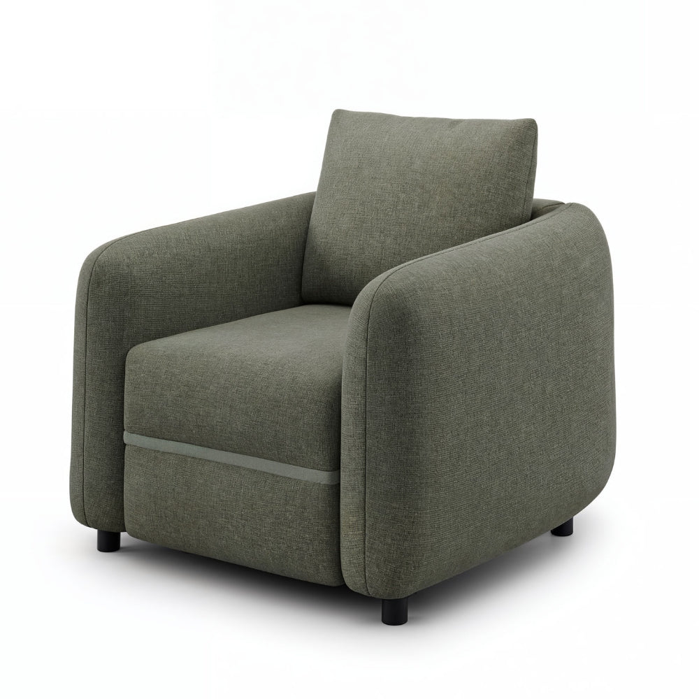 Fotel LUSH wypoczynkowy obły z podłokietnikami