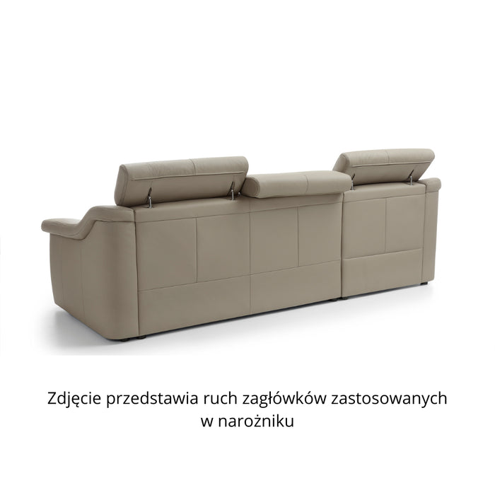 Narożnik ADUR rozkładany z pojemnikiem na pościel i ruchomymi zagłówkami