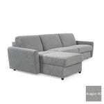 Narożnik DOLLY z funkcją spania codziennego stelaż włoski z materacem 120 cm i pojemnikiem na pościel lewostronny