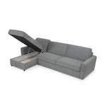 Narożnik DOLLY z funkcją spania codziennego stelaż włoski z materacem 120 cm i pojemnikiem na pościel lewostronny