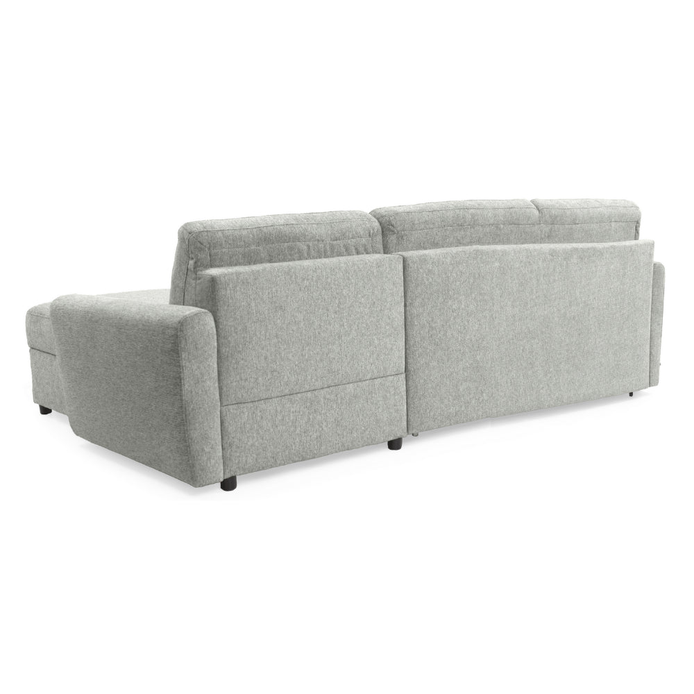 Narożnik DOLLY z funkcją spania codziennego stelaż włoski z materacem 140 cm i pojemnikiem na pościel prawostronny