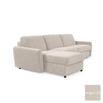 Narożnik DOLLY z funkcją spania codziennego stelaż włoski z materacem 160 cm i pojemnikiem na pościel lewostronny