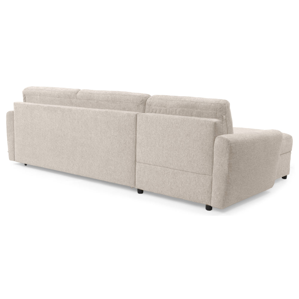 Narożnik DOLLY z funkcją spania codziennego stelaż włoski z materacem 160 cm i pojemnikiem na pościel lewostronny