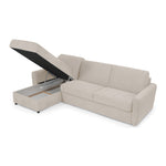 Narożnik DOLLY z funkcją spania codziennego stelaż włoski z materacem 160 cm i pojemnikiem na pościel lewostronny