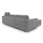 Narożnik EMA z funkcją spania codziennego stelaż włoski z materacem 140 cm i pojemnikiem na pościel