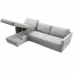 EMA corner sofa with daily sleeping function, Italian STANDARD frame with a 160 cm mattress and a bedding container