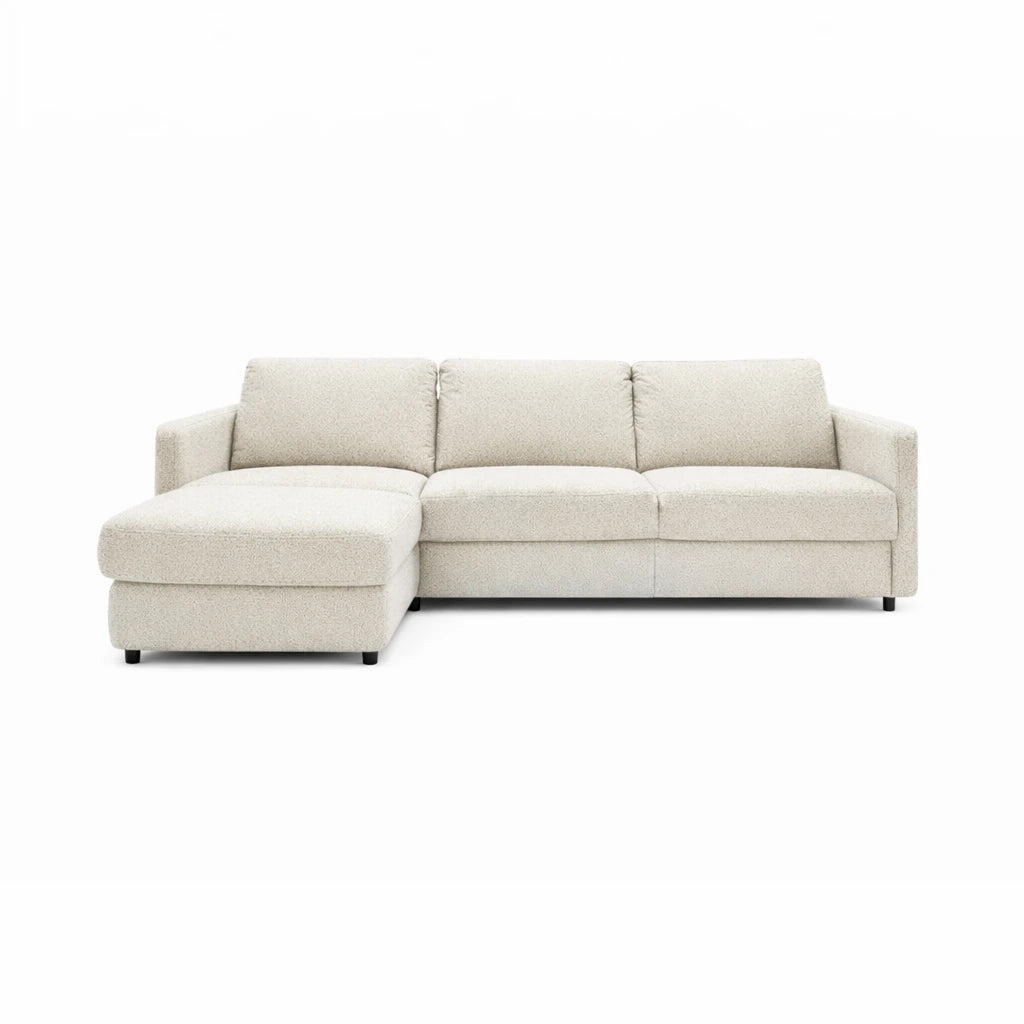 Narożnik EMA z funkcją spania codziennego stelaż włoski PRO z materacem 160cm i pojemnikiem na pościel