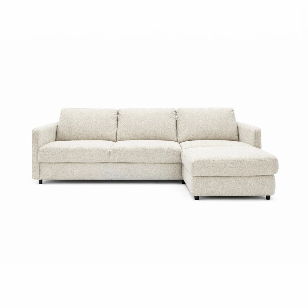 Narożnik EMA z funkcją spania codziennego stelaż włoski PRO z materacem 160cm i pojemnikiem na pościel