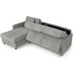 EMA corner sofa with daily sleeping function Italian frame 120 cm mattress and bedding container