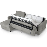 EMA corner sofa with daily sleeping function Italian frame 120 cm mattress and bedding container