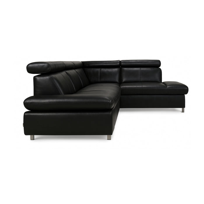 Narożnik HAPPY z otomaną i ruchomymi zagłówkami oraz podłokietnikiem