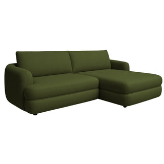 Narożnik LUSH obły z funkcją spania i pojemnikiem na pościel duży