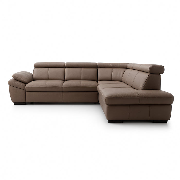 Narożnik SALERNO z otomaną i ruchomymi zagłówkami oraz podłokietnikiem