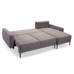 Narożnik BERGEN rozkładany z pojemnikiem na metalowych nóżkach