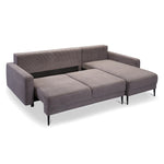 Narożnik BERGEN rozkładany z pojemnikiem na metalowych nóżkach