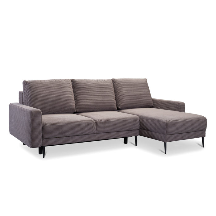 Narożnik BERGEN rozkładany z pojemnikiem na metalowych nóżkach