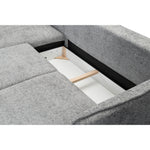 Narożnik BJORK rozkładany z pojemnikiem na metalowych nóżkach