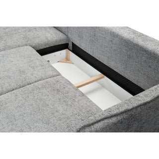 Narożnik BJORK rozkładany z pojemnikiem na metalowych nóżkach