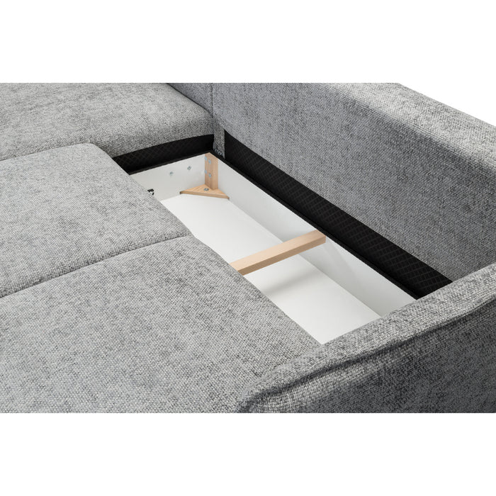 Narożnik BJORK rozkładany z pojemnikiem na metalowych nóżkach