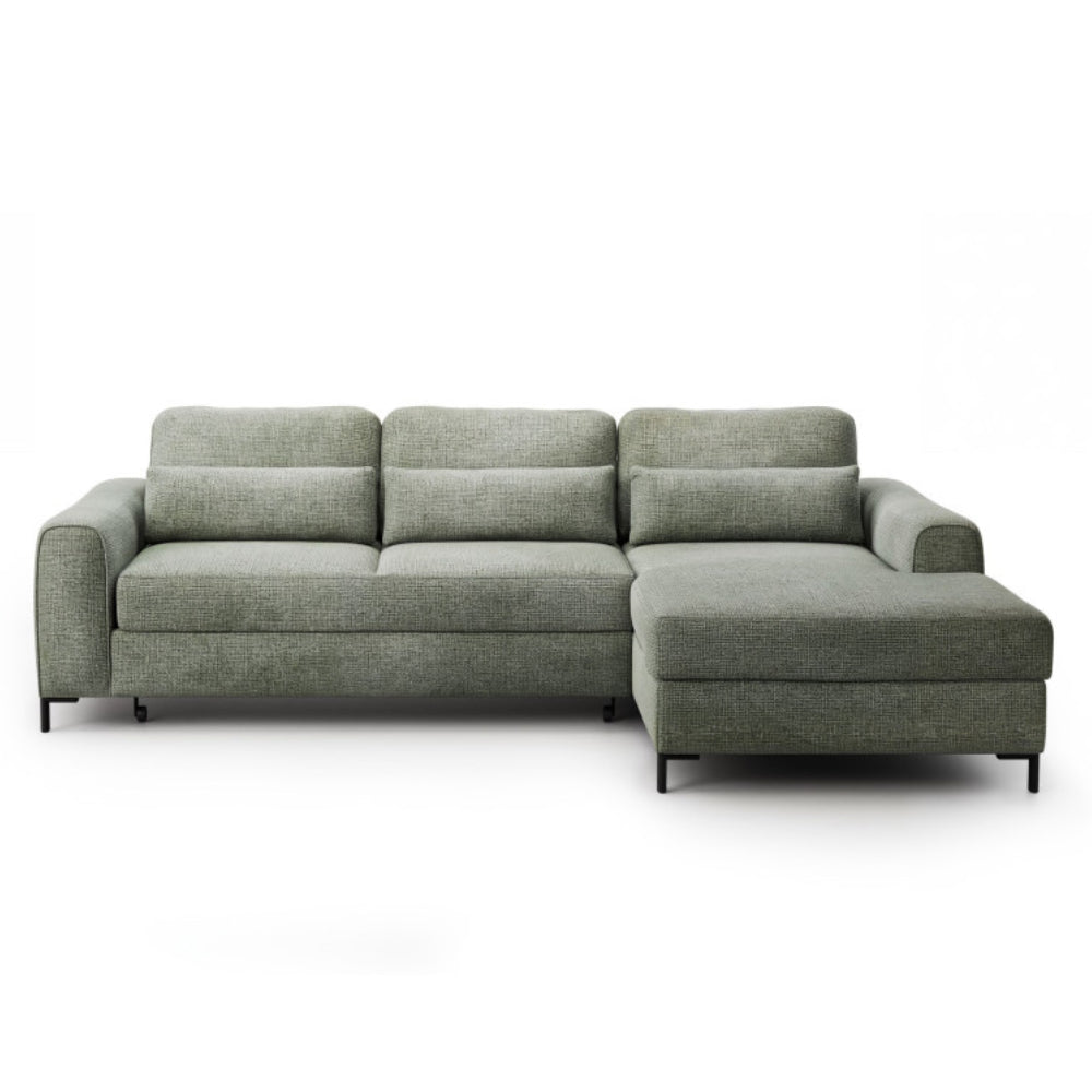 Narożnik DREAM z funkcją spania, pojemnikiem i ruchomymi zagłówkami