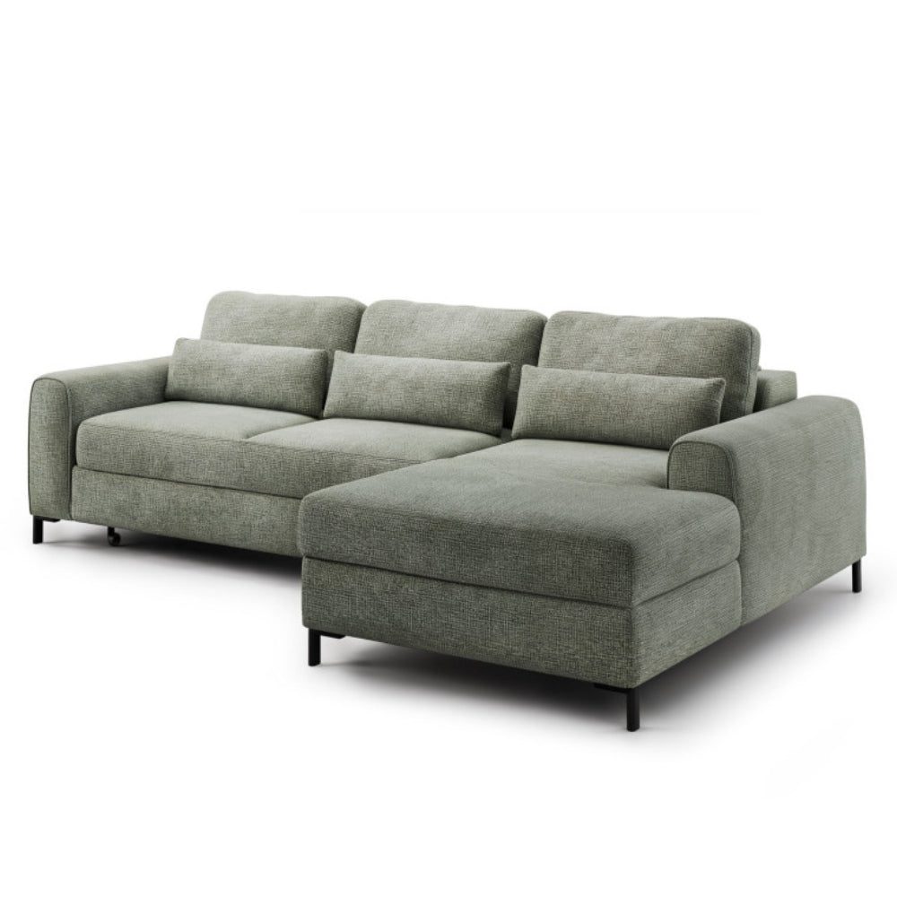 Narożnik DREAM z funkcją spania, pojemnikiem i ruchomymi zagłówkami