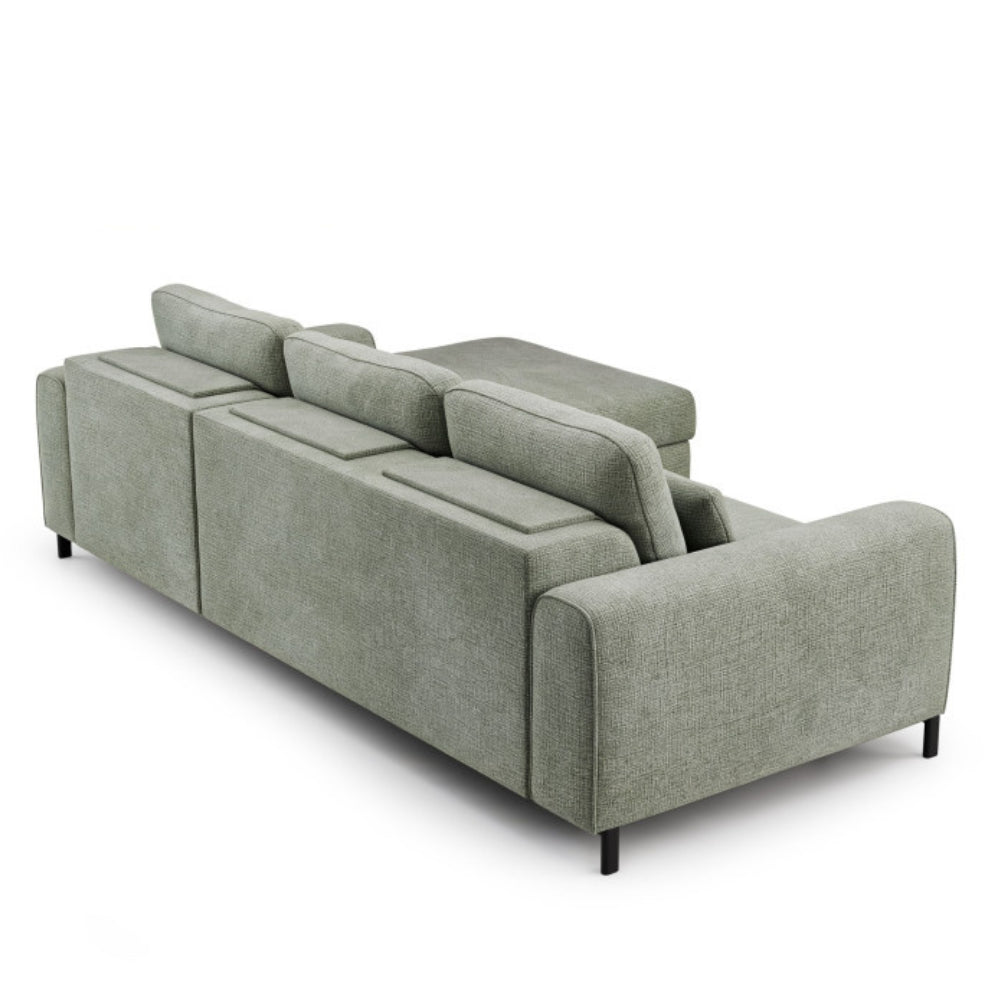 Narożnik DREAM z funkcją spania, pojemnikiem i ruchomymi zagłówkami