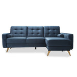 Narożnik NAPPA rozkładany z pojemnikiem na drewnianych nóżkach