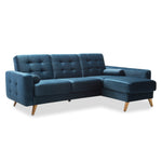 Narożnik NAPPA rozkładany z pojemnikiem na drewnianych nóżkach