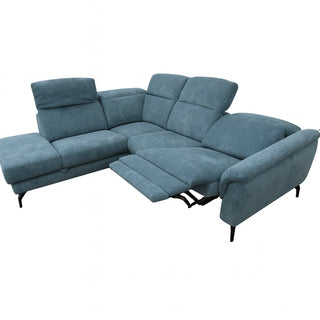 Nowoczesny narożnik SANTANA na metalowych nóżkach z elektrycznym fotelem