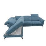 Nowoczesny narożnik SANTANA na metalowych nóżkach z elektrycznym fotelem