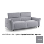 Sofa NOLA 3 osobowa z funkcją spania codziennego stelaż włoski z materacem 160 cm