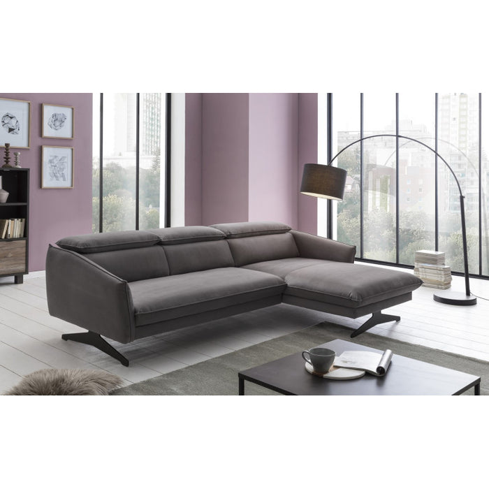 Modern TISSANO corner sofa for the living room with movable headrests