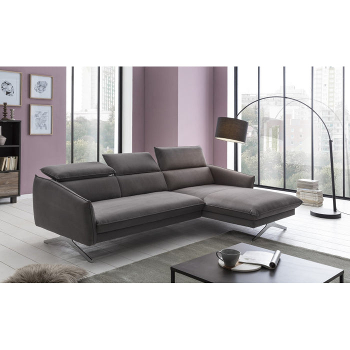 Modern TISSANO corner sofa for the living room with movable headrests