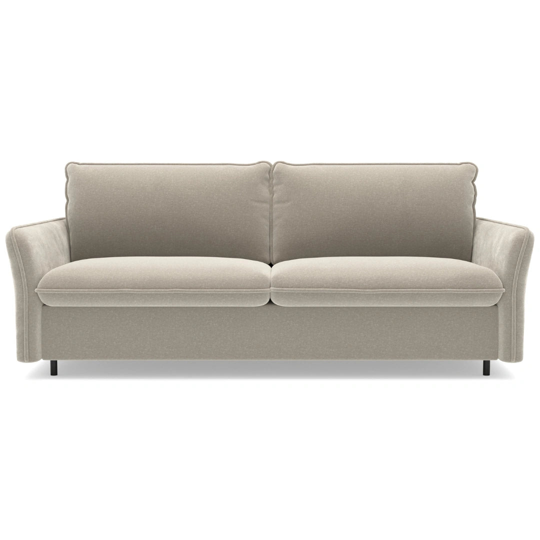 Sofa NUNO 3 osobowa z funkcją spania codziennego stelaż włoski z materacem 160 cm i pojemnikiem