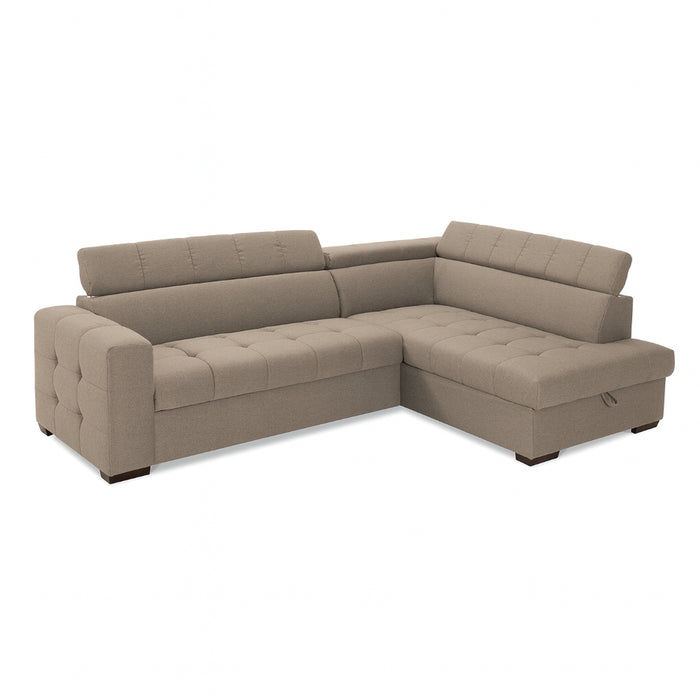 Narożnik OTUSSO rozkładany z pojemnikiem i regulowanymi zagłówkami