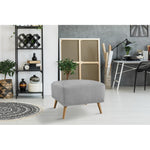 Podnóżek REBECCA na drewnianych nóżkach