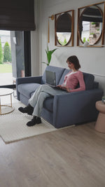 Sofa DOLLY 3 osobowa z funkcją spania stelaż włoski z materacem 160 cm i pojemnikiem