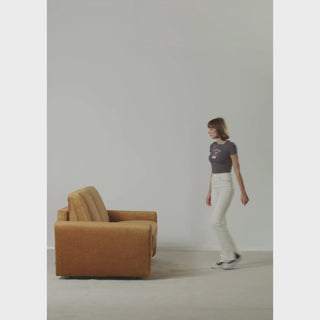 Sofa EMA 2,5 osobowa z funkcją spania codziennego stelaż włoski z materacem 140 cm