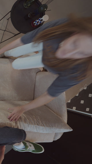 Narożnik LUSH obły z funkcją spania i pojemnikiem na pościel mały